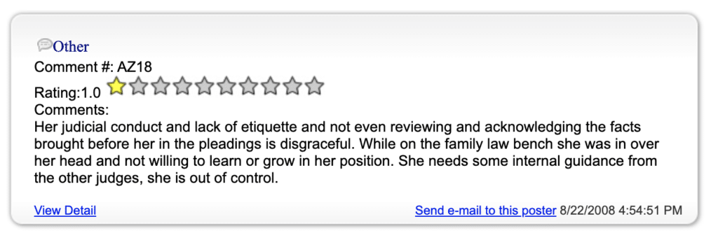 1 star Judge Hyatt reviews