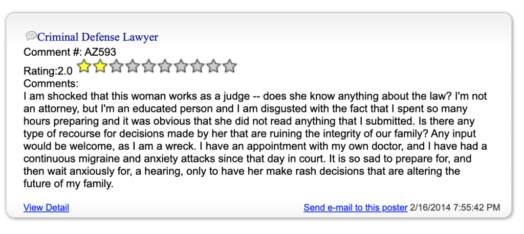 1 star Reviews of Judge Hyatt